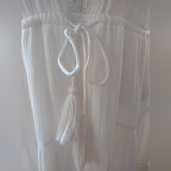 Cato NWT Boho Gauze Crochet Trim Dress - Picture 5 of 7